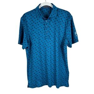 G/FORE Skull & Ts Tech Pique Golf Polo Men’s Size M Tailored Fit Blue NWT (logo)